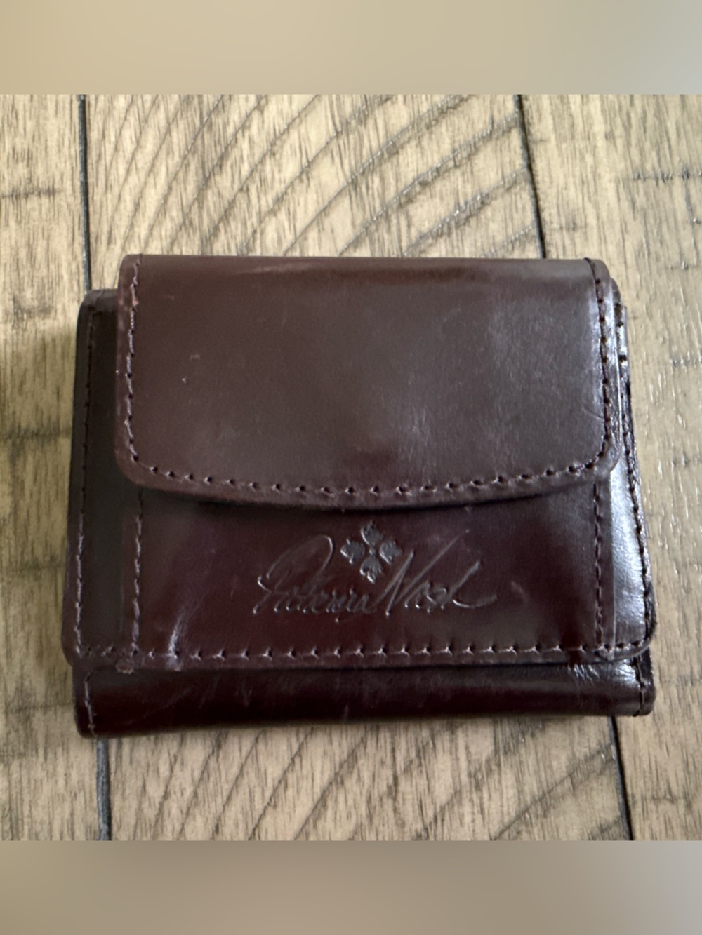 Patricia Nash embossed leather wallet in dark brown
